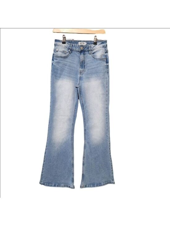 refuge Denim - Refuge Denim High Rise Flare AUSTIN Jeans  Medium Wash Faded Denim